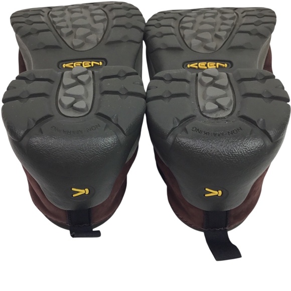 Keen Kaci Nubuck Leather Slip On Insulated Shoes Womens 7 Burgundy - Picture 8 of 10